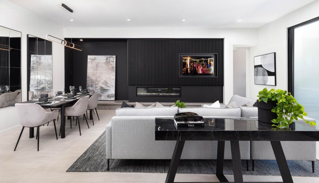 SBP Photo Gallery a living room with a black table and a black table